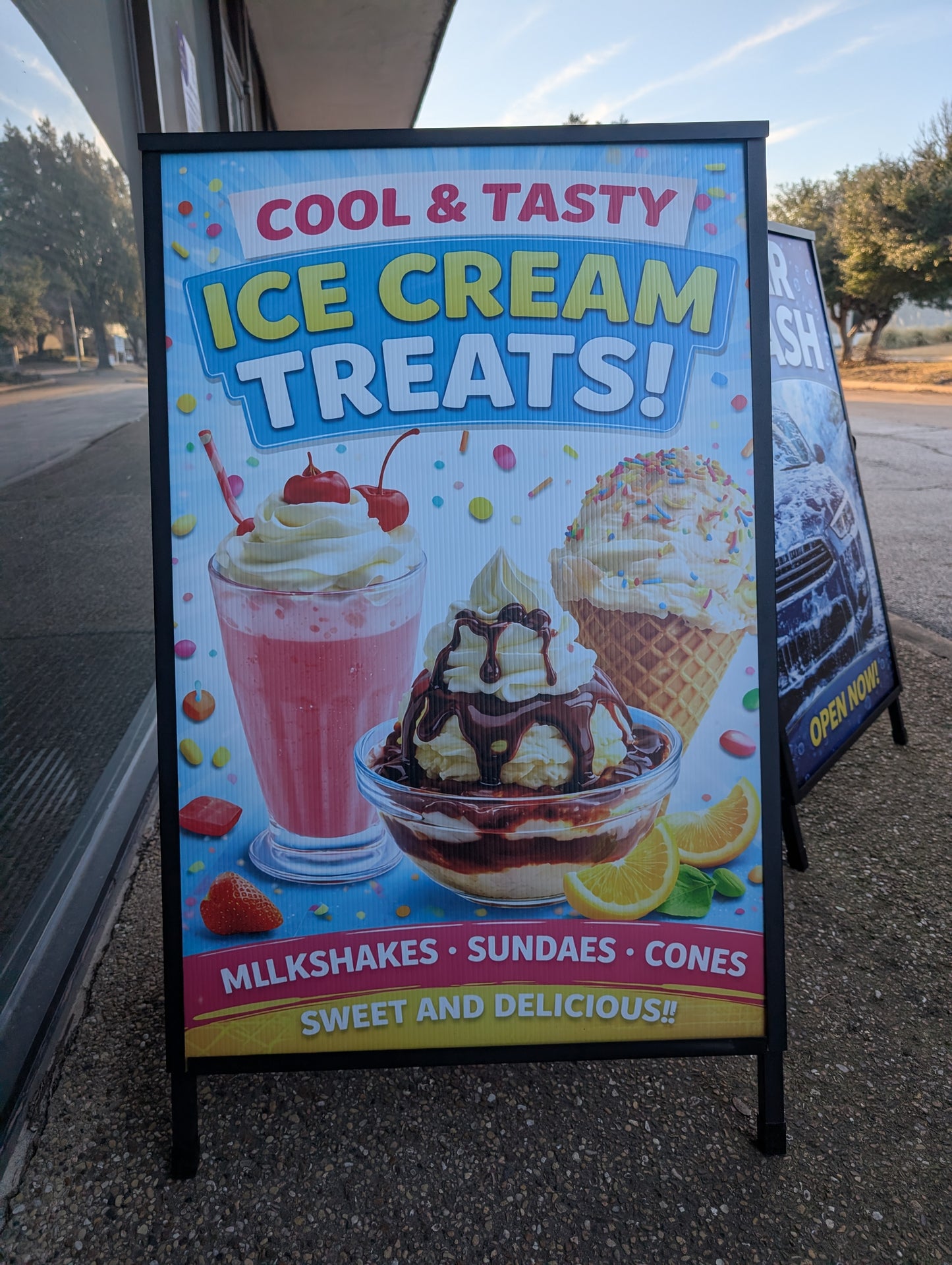 Metal A-Frame Sidewalk Sign